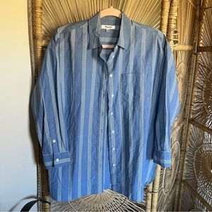 Madewell oversized pin stripe button down shirt